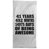 41st Birthday 41 Years 492 Months 14975 Days Of Awesome - Hand Towel