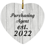 Purchasing Agent Established Est. 2022 - Heart Ornament F