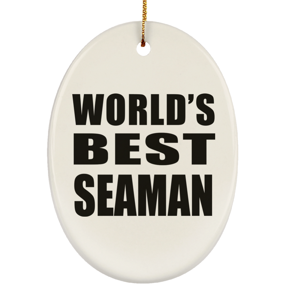 World's Best Seaman - Oval Ornament