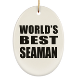 World's Best Seaman - Oval Ornament