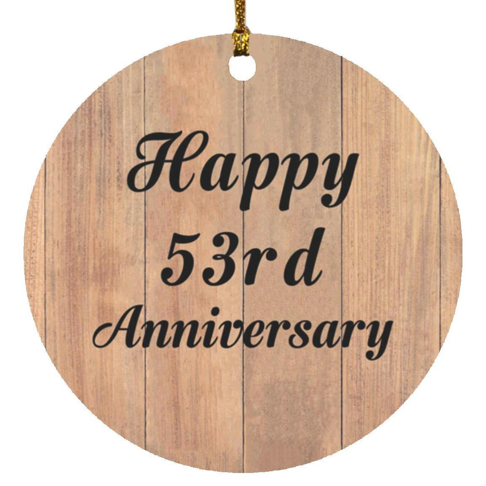 Happy 53rd Anniversary - Circle Ornament C