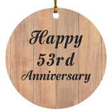 Happy 53rd Anniversary - Circle Ornament C