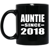 Auntie Since 2018 - 11 Oz Coffee Mug Black