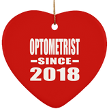 Optometrist Since 2018 - Heart Ornament