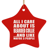 All I Care About Is Bearded Collie - Star Ornament