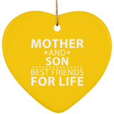 Mother and Son, Best Friends For Life - Heart Ornament