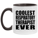 Coolest Respiratory Therapist Ever - 11oz Accent Mug Black