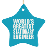 World's Greatest Stationary Engineer - Star Ornament