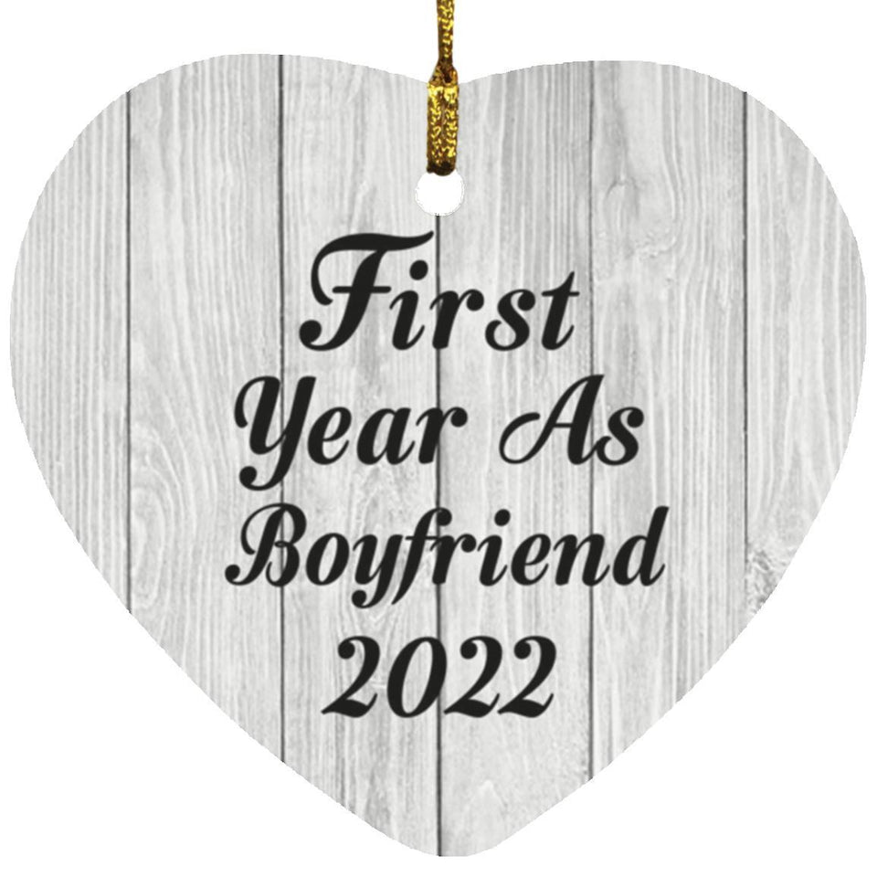 First Year As Boyfriend 2022 - Heart Ornament F