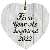 First Year As Boyfriend 2022 - Heart Ornament F