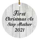 First Christmas As Step Mother 2021 - Circle Ornament F