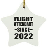 Flight Attendant Since 2022 - Star Ornament