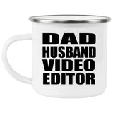 Dad Husband Video Editor - 12oz Camping Mug