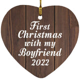First Christmas With My Boyfriend 2022 - Heart Ornament D