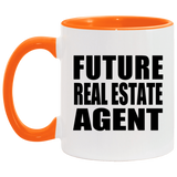 Future Real Estate Agent - 11oz Accent Mug Orange