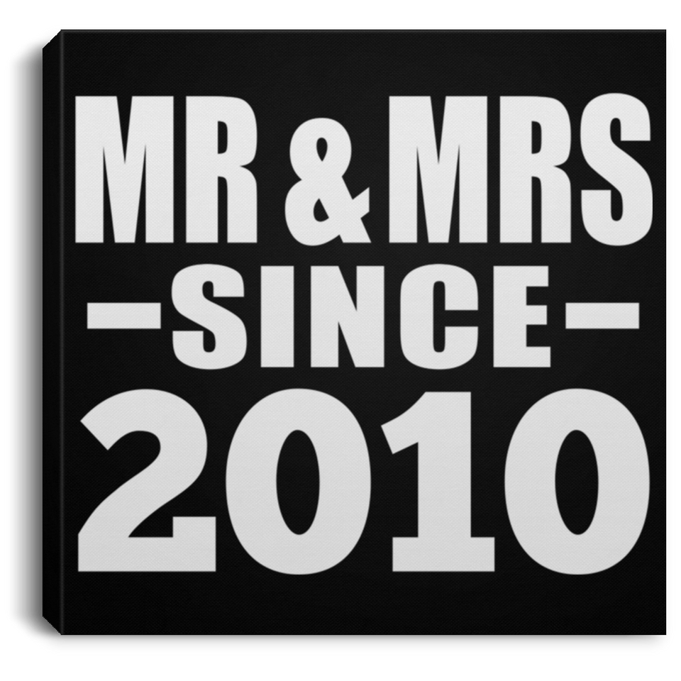 14th Anniversary Mr & Mrs Since 2010 - Canvas Square
