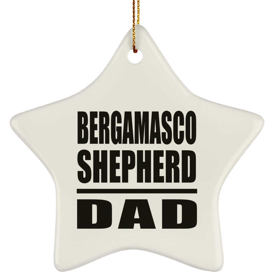 Bergamasco Shepherd Dad - Star Ornament