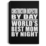 Construction Inspector By Day World's Best Mom By Night - Canvas Portrait