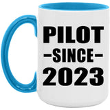 Pilot Since 2023 - 15oz Accent Mug Blue