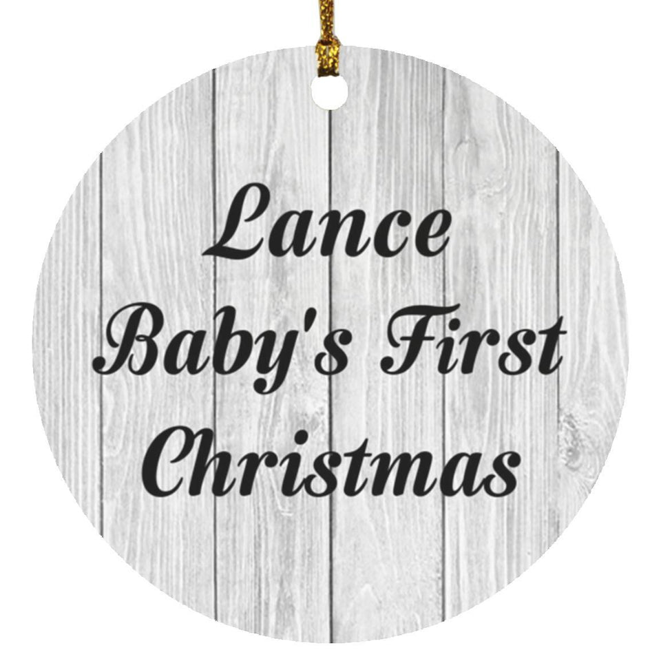 Lance Baby's First Christmas - Circle Ornament F