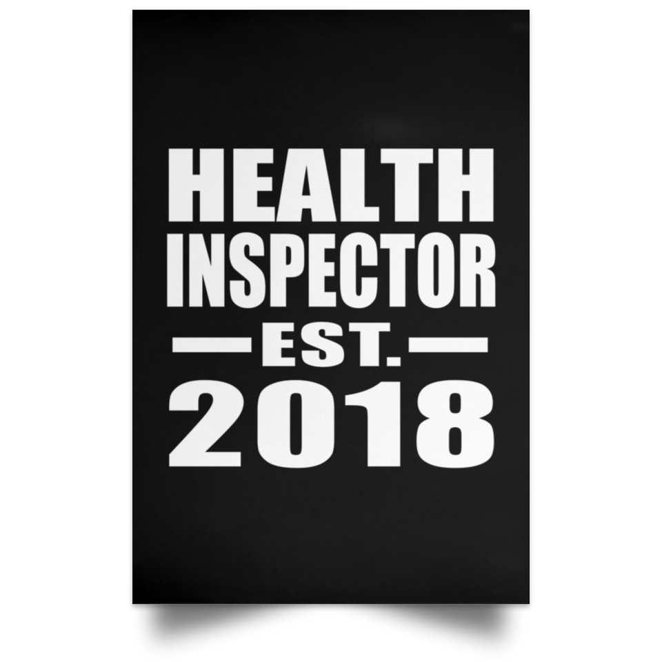 Health Inspector Established EST. 2018 - Poster Portrait