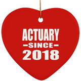 Actuary Since 2018 - Heart Ornament