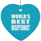 World's Best Receptionist - Heart Ornament