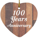 100th Anniversary 100 Years Anniversary - Heart Ornament E