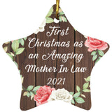 First Christmas As an Amazing Mother In Law 2021 - Star Ornament A