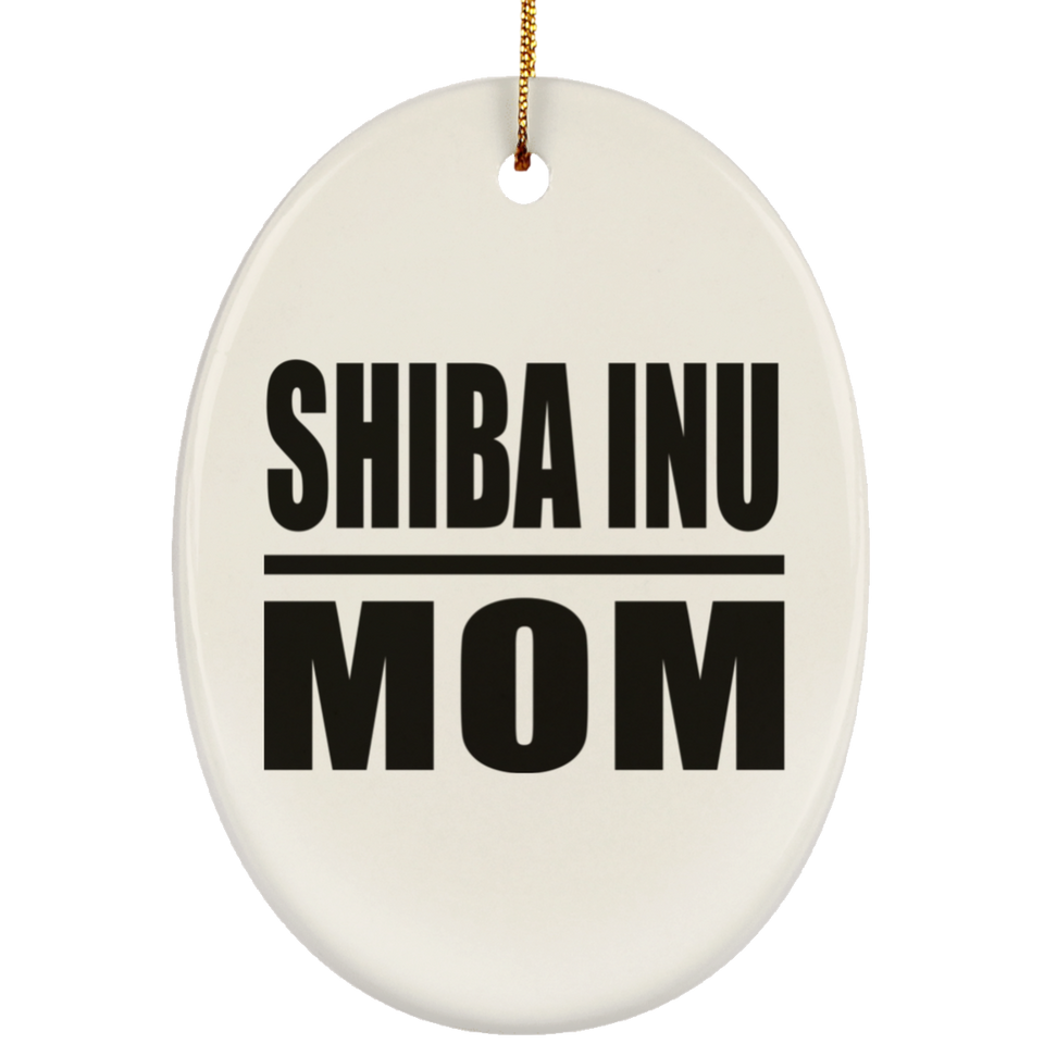 Shiba Inu Mom - Oval Ornament