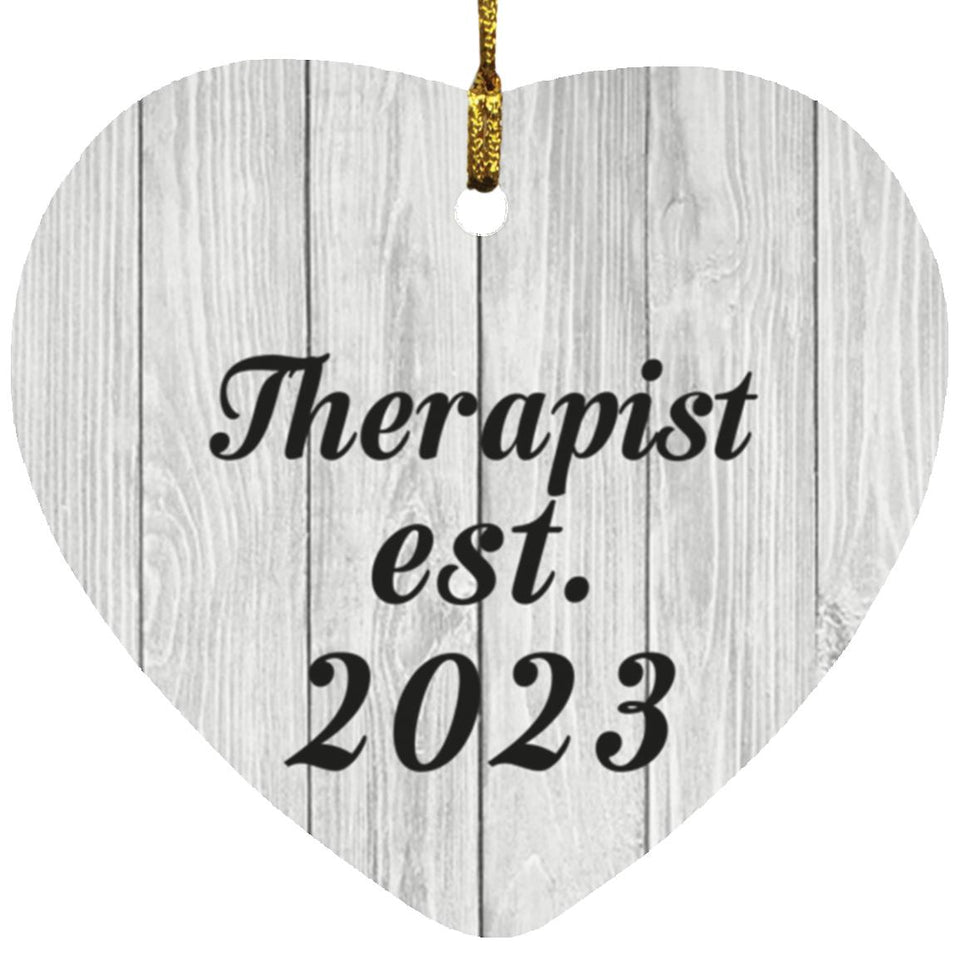 Therapist Established Est. 2023 - Heart Ornament F