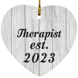 Therapist Established Est. 2023 - Heart Ornament F