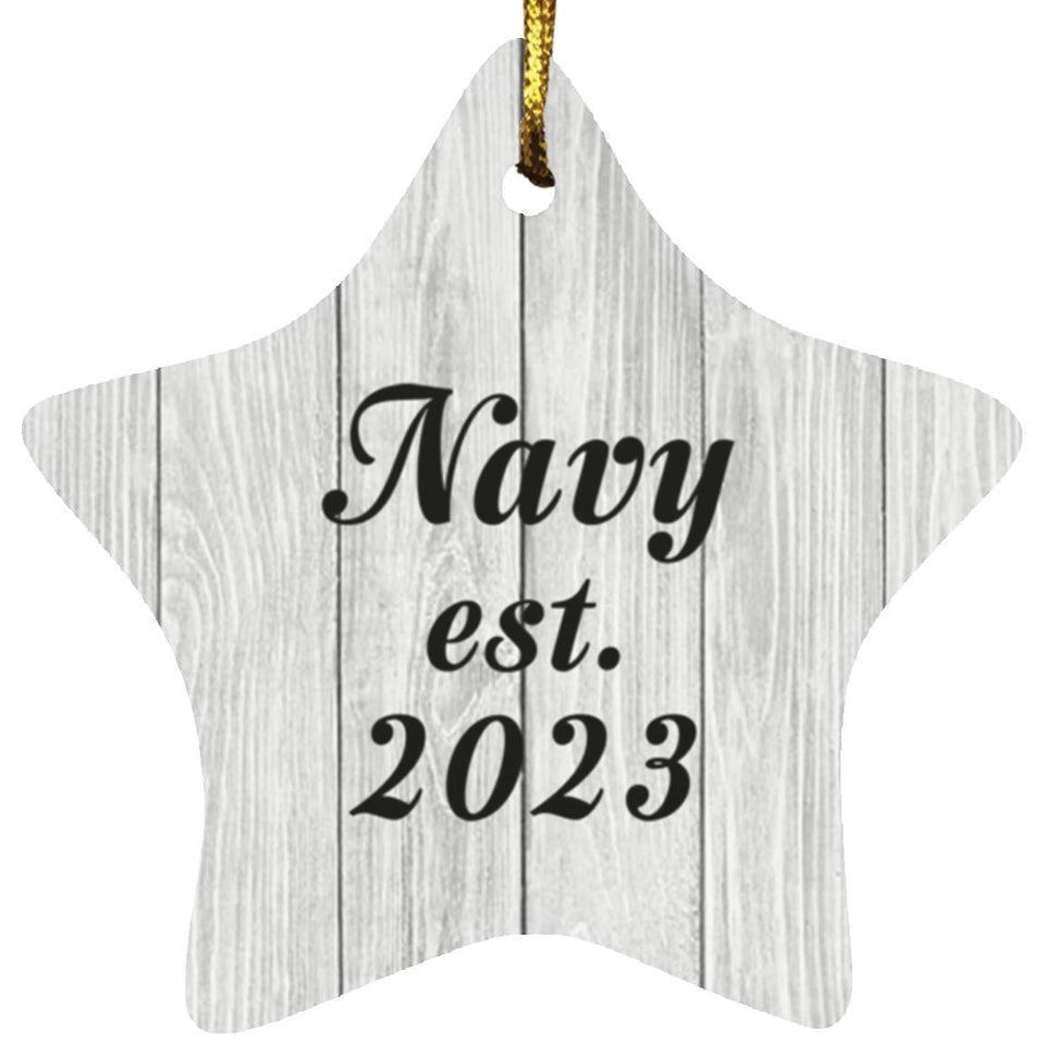 Navy Established Est. 2023 - Star Ornament F