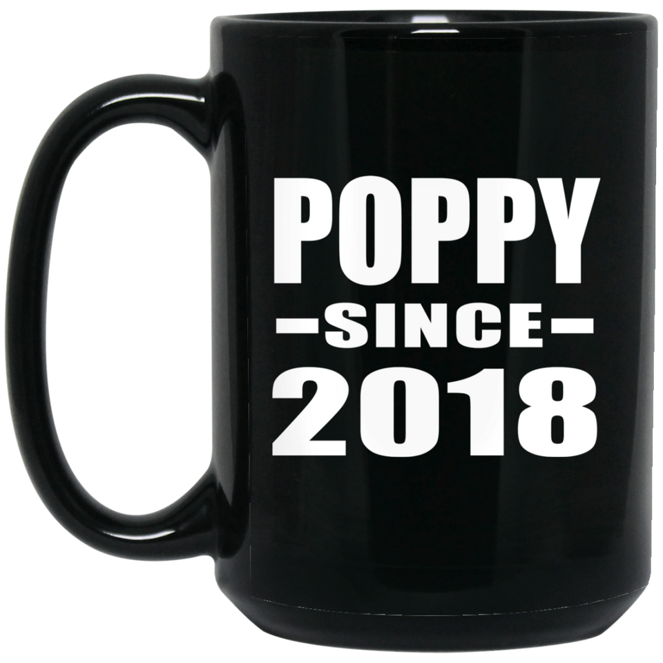 Poppy Since 2018 - 15 Oz Coffee Mug Black