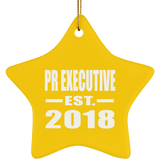Pr Executive Established EST. 2018 - Star Ornament