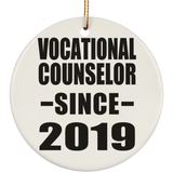 Vocational Counselor Since 2019 - Circle Ornament