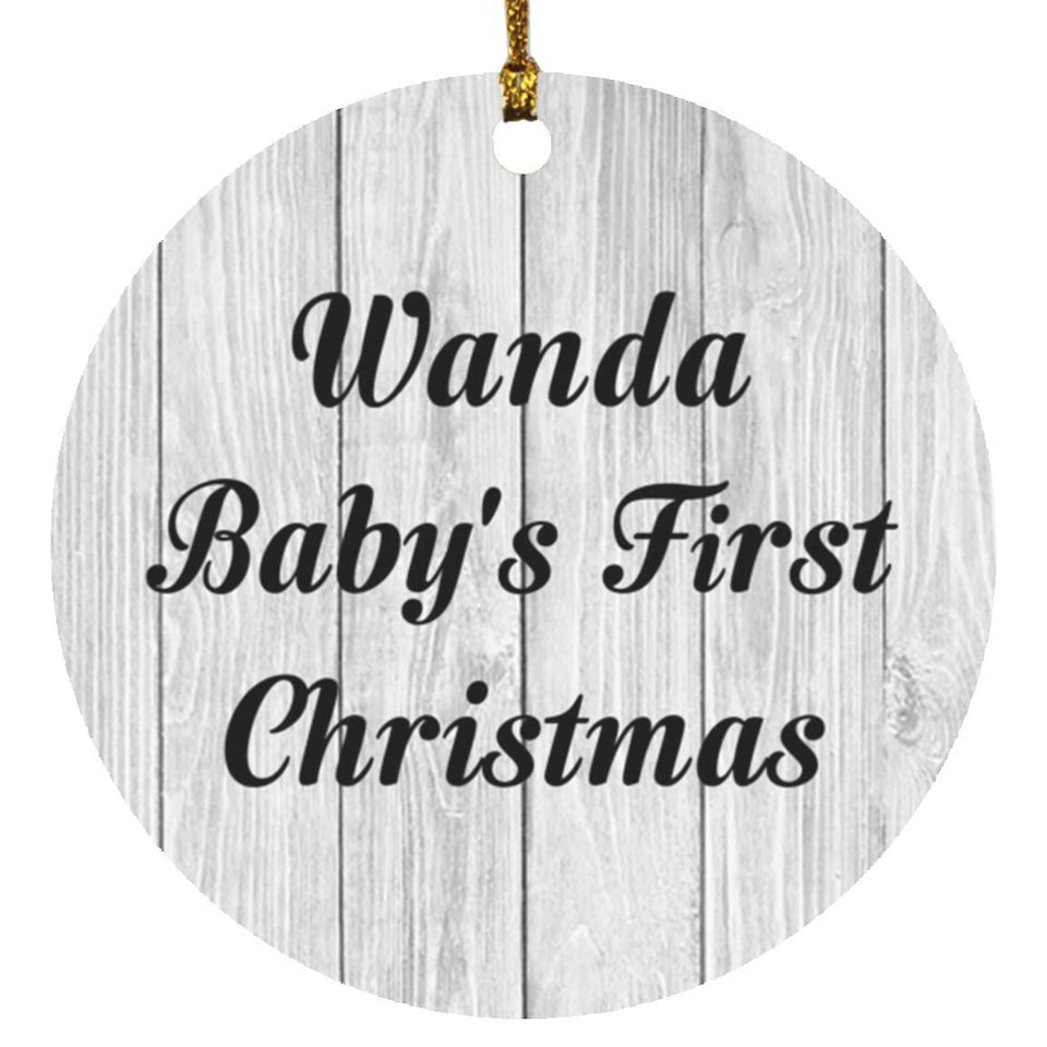 Wanda Baby's First Christmas - Circle Ornament F