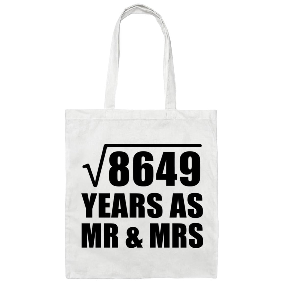 93rd Anniversary Square Root of 8649 Years As Mr & Mrs - Tote Bag White