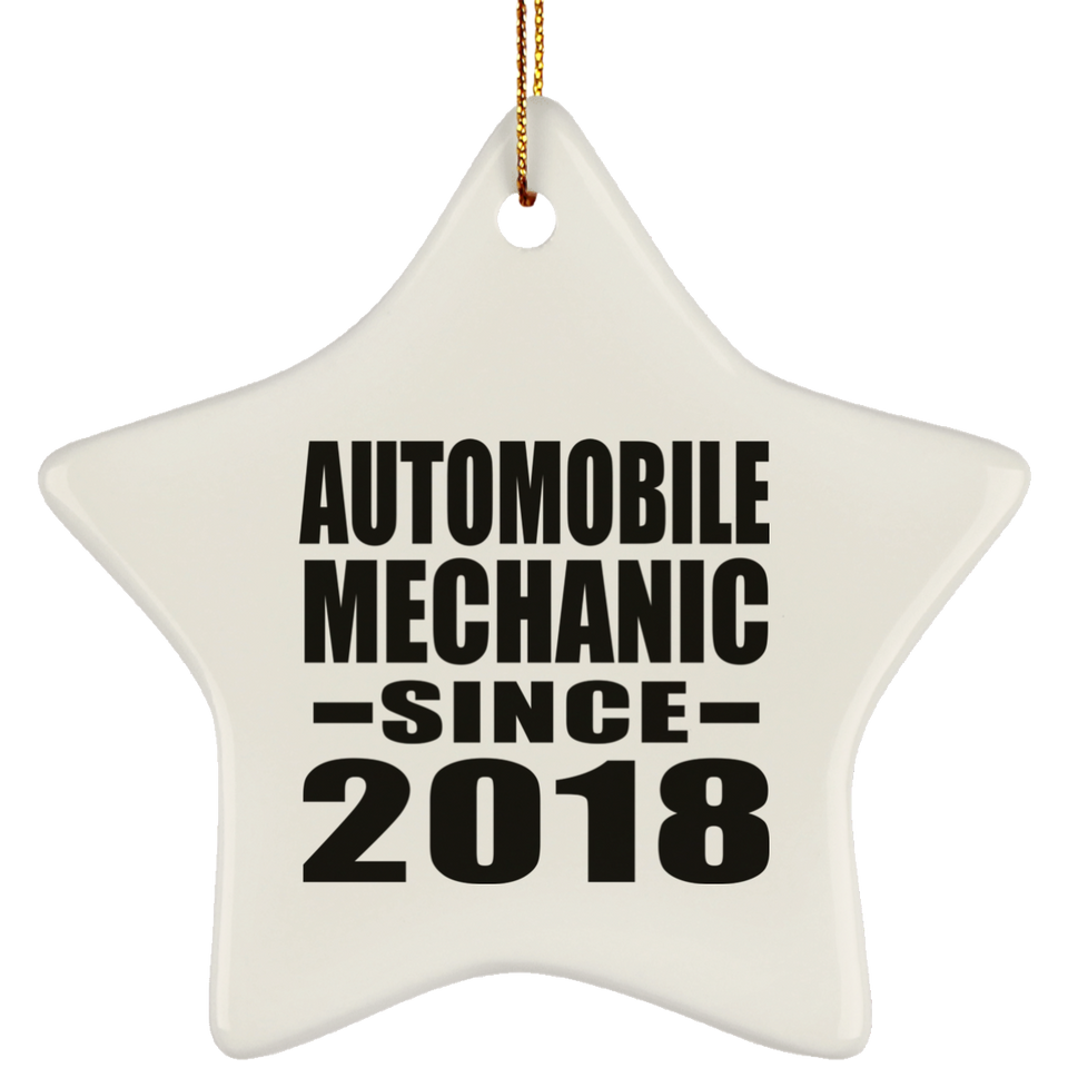 Automobile Mechanic Since 2018 - Star Ornament