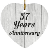 57th Anniversary 57 Years Anniversary - Heart Ornament F