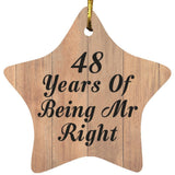 48th Anniversary 48 Years Of Being Mr Right - Star Ornament C