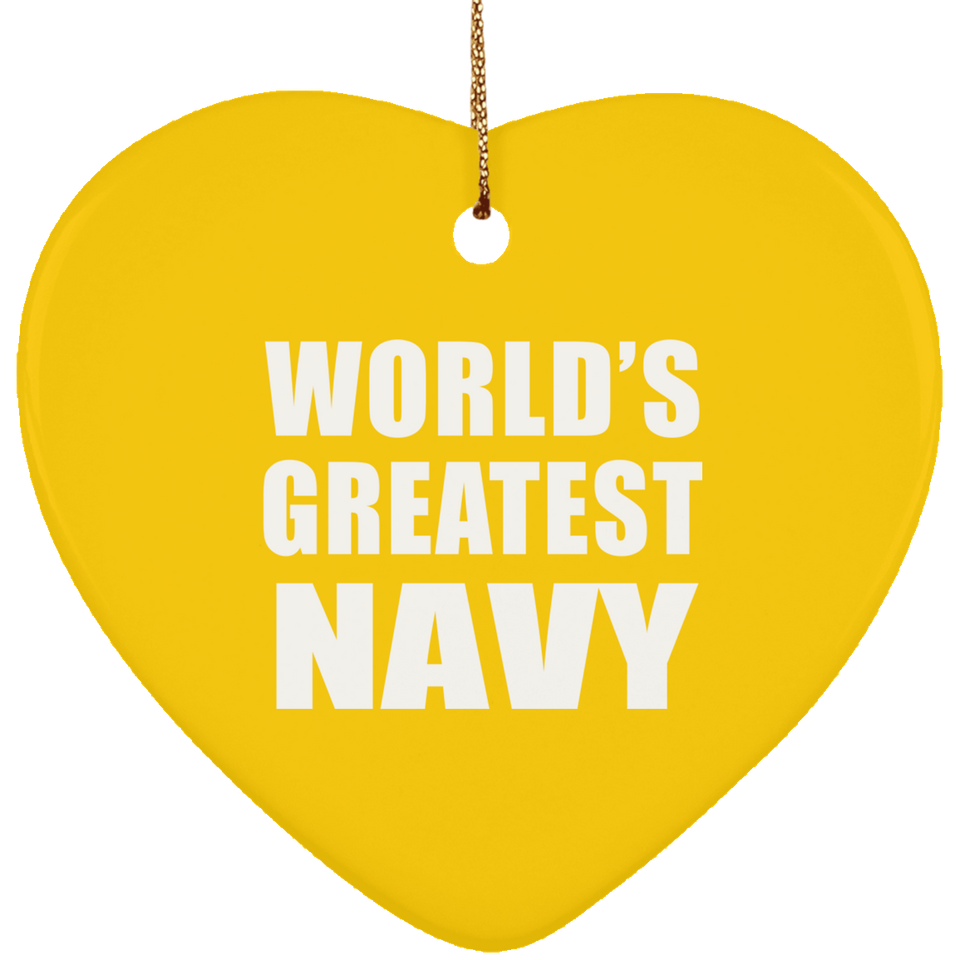 World's Greatest Navy - Heart Ornament
