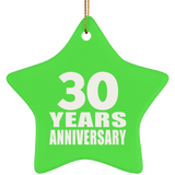 30th Anniversary 30 Years - Star Ornament