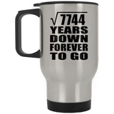88th Anniversary Square Root of 7744 Years Down Forever To Go - Silver Travel Mug