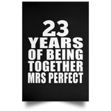 23rd Anniversary 23 Years Of Being Mrs Perfect - Poster Portrait