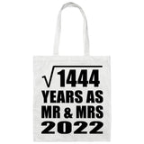 38th Anniversary Square Root of 1444 Years As Mr & Mrs 2022 - Tote Bag White