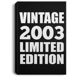 21st Birthday Vintage 2003 Limited Edition - Canvas Portrait