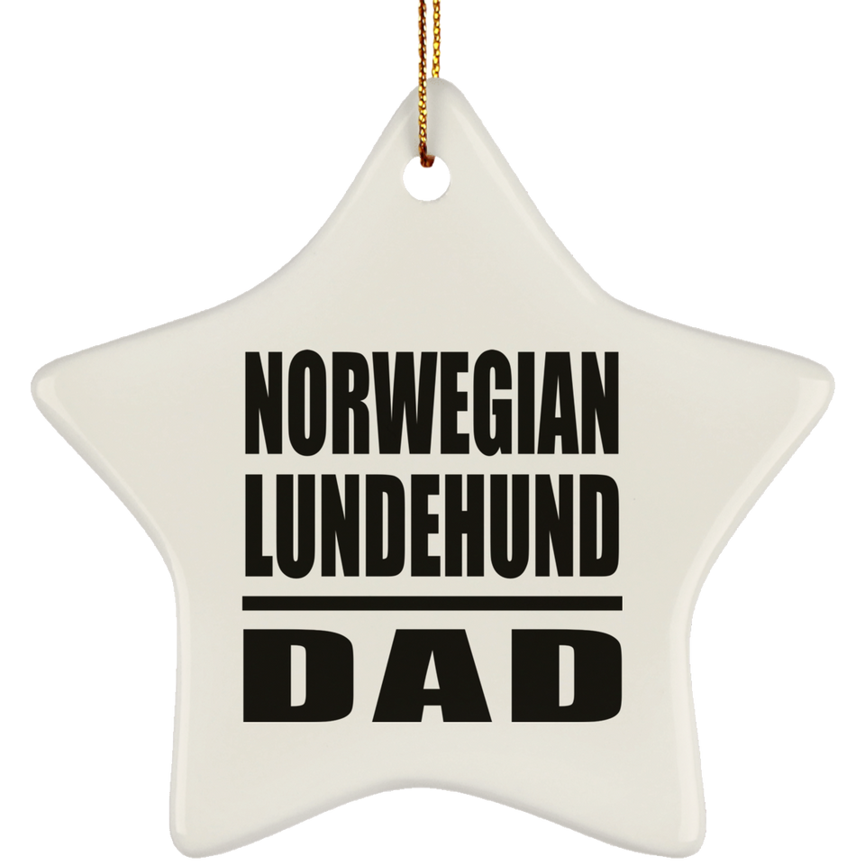 Norwegian Lundehund Dad - Star Ornament