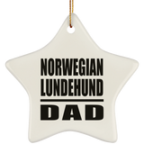 Norwegian Lundehund Dad - Star Ornament