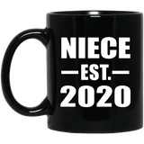 Niece Established EST. 2020 - 11oz Coffee Mug Black